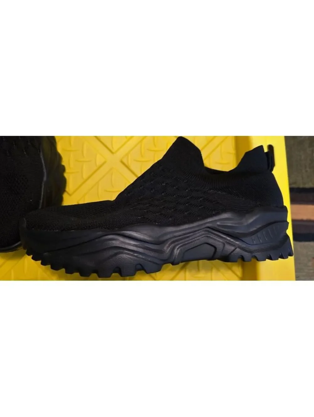 2 Pair of Unisex New Black and White Slip-On Athletic Shoes